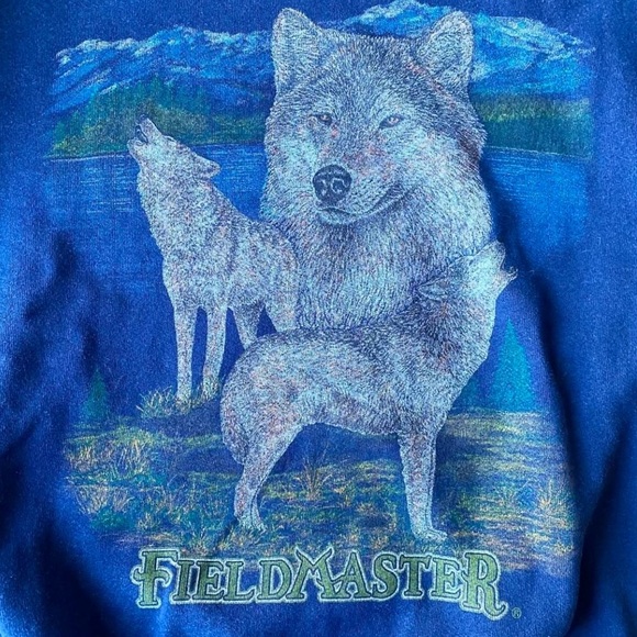 ❗️SOLD❗️FieldMaster Wolf Crewneck Sweater - Picture 2 of 5